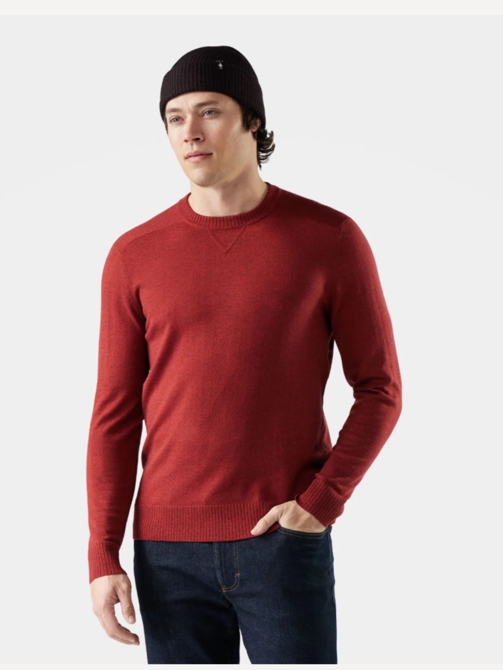 SmartWool merino wool knit crew neck mens pullover red size medium